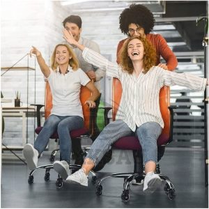 Žaidimų ir biuro kėdės guminiai ratukai (5 vnt.)