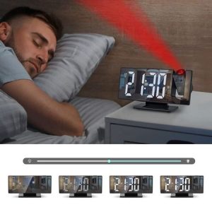 Led laikrodis projekcinis su lazeriu