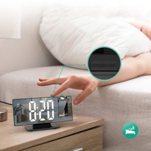 Laikrodis projektorius veidrodis LED 8